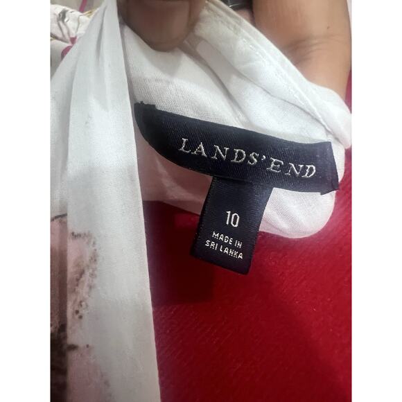 Floral Print Sleeveless Dress V-Neck White Colorful Casual - Picture 5 of 8